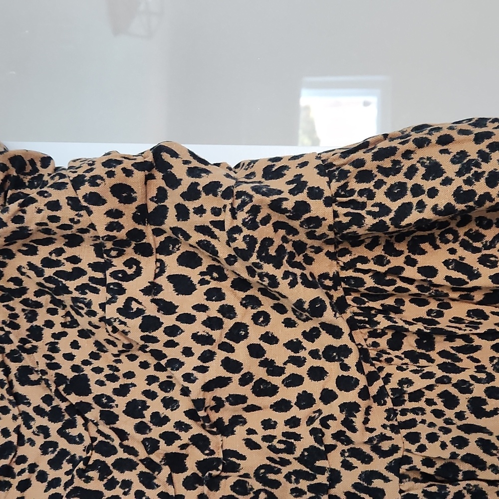 Leopard Print Strapless Dress - Picture 2 of 3